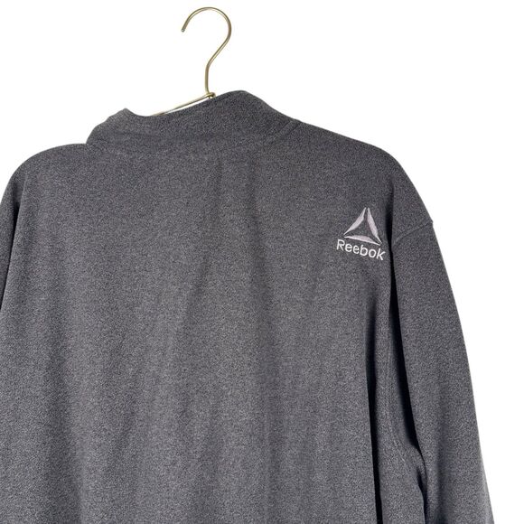 REEBOK Fleece 1/4 Zip Delta Canton Training Jacket GRAY 2XL 100 - Picture 9 of 12